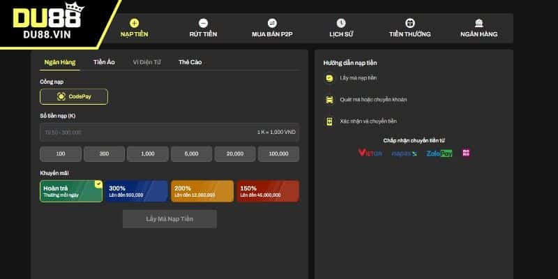 nạp tiền DU88