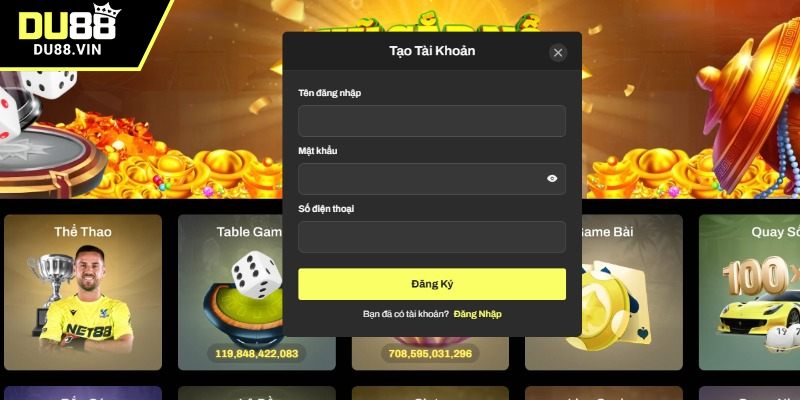 Truy cập vào nhà cái DU88